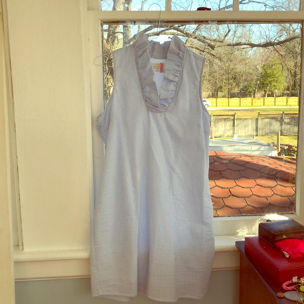 Mudpie seersucker dress- size large.